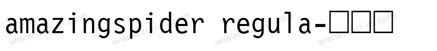 amazingspider regula字体转换